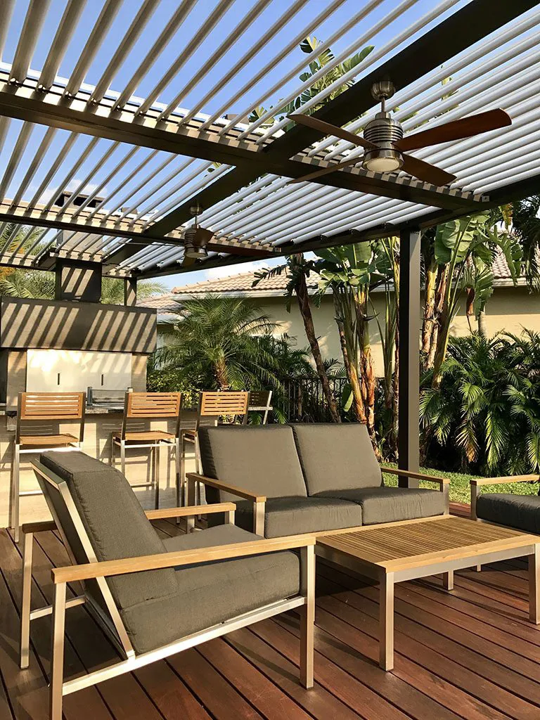 Custom outdoor kitchen built for a Florida backyard